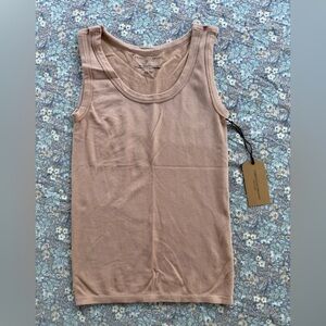 Christian Siriano Blush Ribbed Tank Top